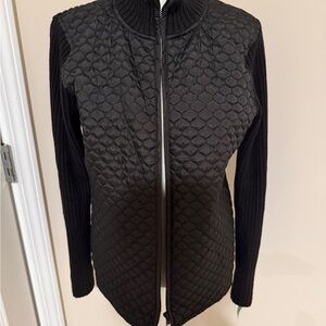For Cynthia Black Quilted Puffer Jacket